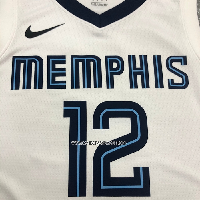 Ja Morant NO 12 Camiseta Memphis Grizzlies Association 2019-20 Blanco